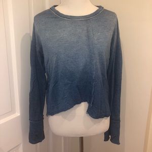 Cloth & Stone asymmetrical blue top SZ S